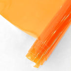 HYANG Orange Transparent PVC Super Clear Holographic Vinyl Faux Leather Sheets by HYANGHAVEPUPVCALLLEATHER