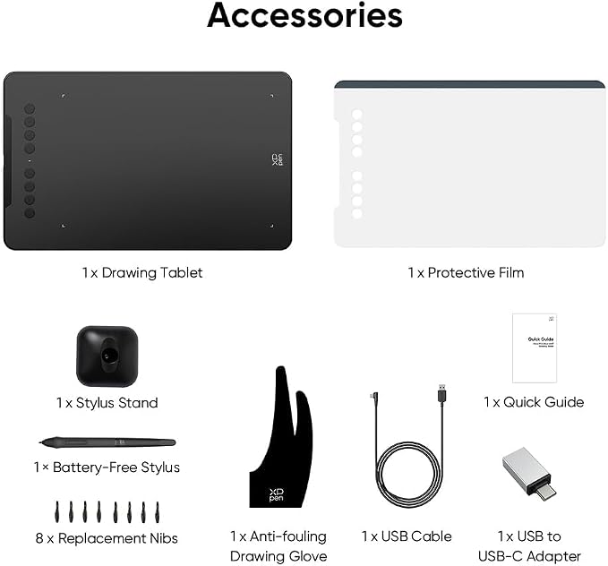 XPPen Updated Deco 01 V3 Drawing Tablet-16384 Levels of Pressure Battery-Free - Image 9