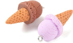 DanLingJewelry 50Pcs Opaque Resin Ice Cream Cone Pendants Summer Sweet Food - Image 3