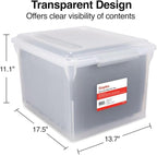STAPLES Store & Slide Plastic File Box Latching, Letter/Legal Size - Image 9