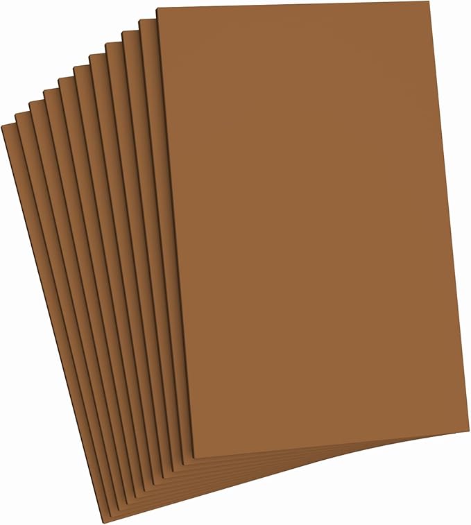 Do²ping Brown Foam Sheets Crafts, 8.5x5.5 Inch Eva Craft Foam Paper by Do%C2%B2ping