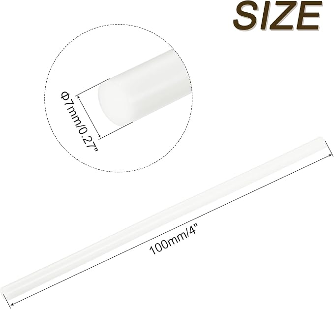 uxcell Mini Hot Glue Sticks for Glue Gun 7mm x 100mm Cream White 12pcs - Image 2