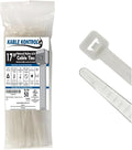 Kable Kontrol Cable Zip Ties Natural White 50Pcs 17 Inch, 175 Lbs Tensile by KABLEKONTROL%C2%AE