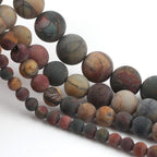 6mm Matte Picasso Jasper Bead, 15-Inch Matte Round Loose Stone Beads - Image 7