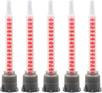 25pcs Mix Nozzles Square Orange Epoxy Adhesive Mixing Nozzle Tip Resin Mixer by Buyto