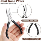 1200Pcs Silver with Pliers Jump Rings Jewelry Making Kit and Necklace Clasps - Image 6