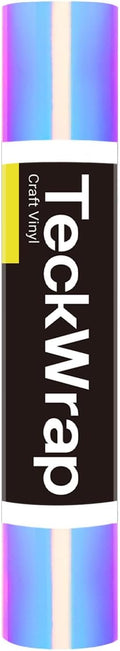 TECKWRAP Holographic Chrome Vinyl Permanent Adhesive 12" x 60", Opal White by TECKWRAP