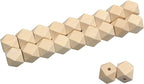 20mm Wooden Beads Geometric Shape, Smooth Loose Beads Unfinished Spacer Beading - Image 4