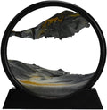 Aoderun Moving Sand Art Picture Round Glass 3D Deep Sea Sandscape in Motion by Aoderun