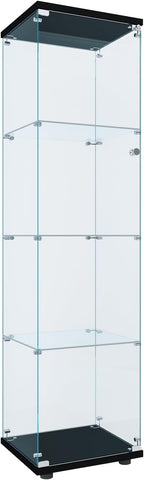 FLYMUHJIA Curio Cabinet Glass Display Case by FLYMUHJIA