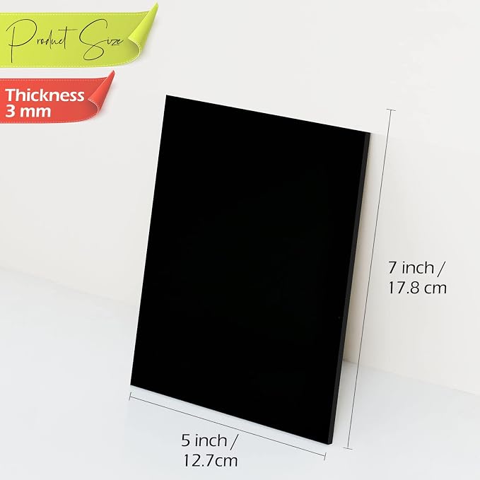 10 Pack Black Acrylic Sign Blanks - Image 2