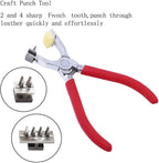 Stitching Hole Punch BUTUZE, 4mm Silent Leather Hand Pliers（French 4 Teeth and - Image 2
