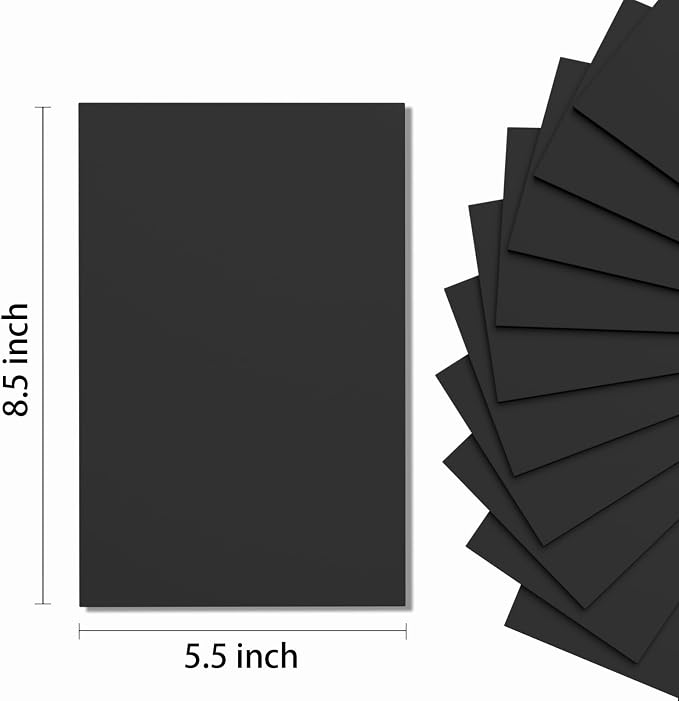 Do²ping Black Foam Sheets Crafts, 8.5x5.5 Inch Eva Craft Foam Paper - Image 2