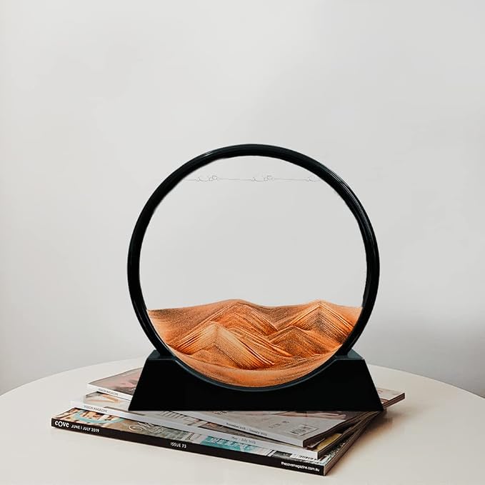 Muyan Moving Sand Art Picture Sandscapes in Motion Round Glass 3D Deep Sea Sand - Image 5