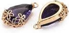 FASHEWELRY 50Pcs Faceted Teardrop Glass Charms Transparent Crystal Drop Pendants - Image 2