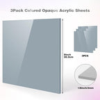 Adrattnay Gray Acrylic Sheets 1/8" Thick, - Image 2