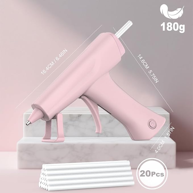 Cordless Hot Glue Gun, Fast Preheat, 2.6Ah Rechargeable Battery, Smart Auto - Image 2