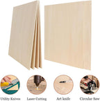 Basswood Sheets 1/8 X 12 X 12 Inch, 3 mm Plywood Sheets Balsa Wood Sheet Craft - Image 4