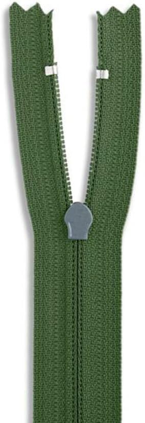 10 Inch Army Green Nylon Coil Zipper | Closed-End Non-Separating Sewing Zipper - Image 3