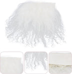 arricraft White Wool Doll Wig, Curly Hair, 5.5x9.45x0.12 Inch, DIY Doll Making - Image 3