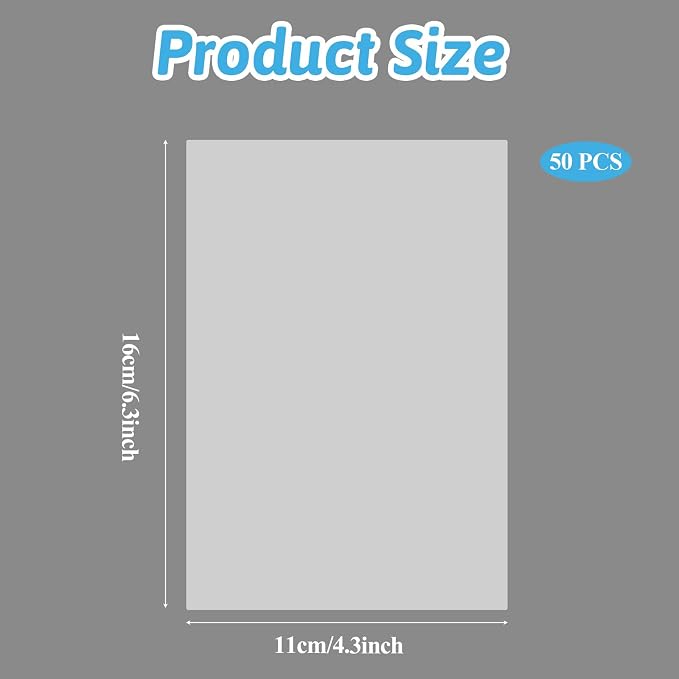 50 Pcs Heat Resistant Clear Acetate Sheets - Image 2