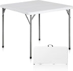 SUPER DEAL 3 Foot Square Folding Card Table, Indoor Outdoor Portable Plastic by Superdeal