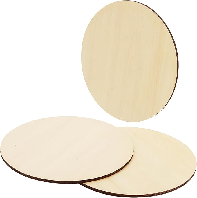 SHEUTSAN 8 PCS 10 Inch Round Basswood Circles, 1/4 Inch Thick Unfinished Wood - Image 5