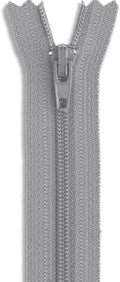9" Medium Grey #3 Nylon Coil Non-Separating Zipper by Metalandbrassco