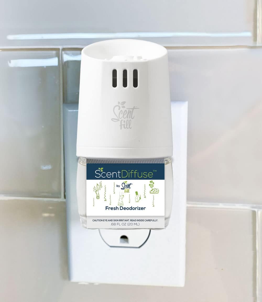 ScentDiffuse Deodorizing Starter Kit, 2 Refills + Diffuser