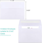 90 Packs A1 Envelopes, 3.625x5.125" Envelopes White, Small Envelope RSVP - Image 2