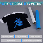 HTVVETUR Glow in The Dark HTV Heat Transfer Vinyl Roll 12 Inch by 20 Feet Iron - Image 4