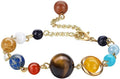 ONLYJUMP Planet Bracelet Solar System Universe Galaxy Bracelet Handmade Natural by ONLYJUMP