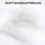 Shaggy Plush Faux Fur Fabric Precut Strips White Fur Fluffy Fuzzy Craft Fur - Image 2