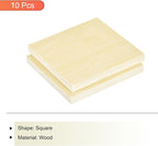 MECCANIXITY 10pcs Basswood Sheet 4 x 4 x 3/8 Inch Unfinished Wood Boards Plywood - Image 3