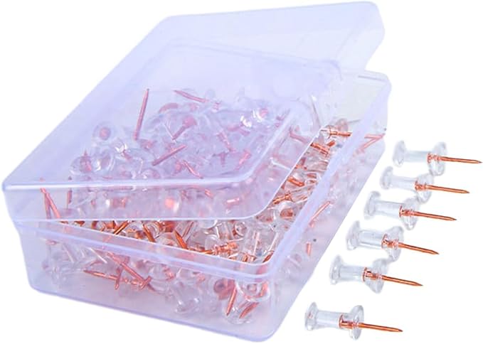 50Pieces Metal Push Pins Map Pins Thumb Tacks Pushpins by Jowxsx