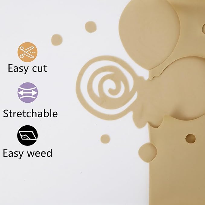guangyintong Heat Transfer Vinyl Soil Golden HTV Rolls, Matte Surface PU - Image 3