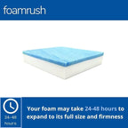 FoamRush 11" x 36" x 36" Gel Memory Foam Upholstery Square Cushion Medium Firm - Image 4