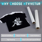 HTVVETUR Glow in The Dark HTV Heat Transfer Vinyl Roll 12 Inch by 20 Feet Iron - Image 4