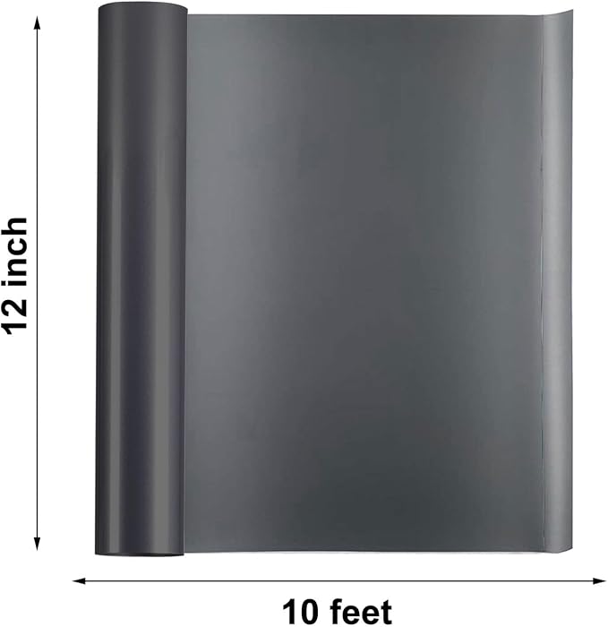 FUNKAKA Heat Transfer Vinyl Reflective Black HTV Roll, Reflective HTV Vinyl - Image 4