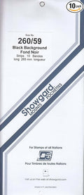 Pre-cut Black Stamp Mounts Size 260/59 by Showgard