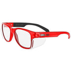 MAGID Y50 Safety Glasses for Construction | Red Frame — 2 Pairs, ANSI Z87.1+ by MagidGloveSafety