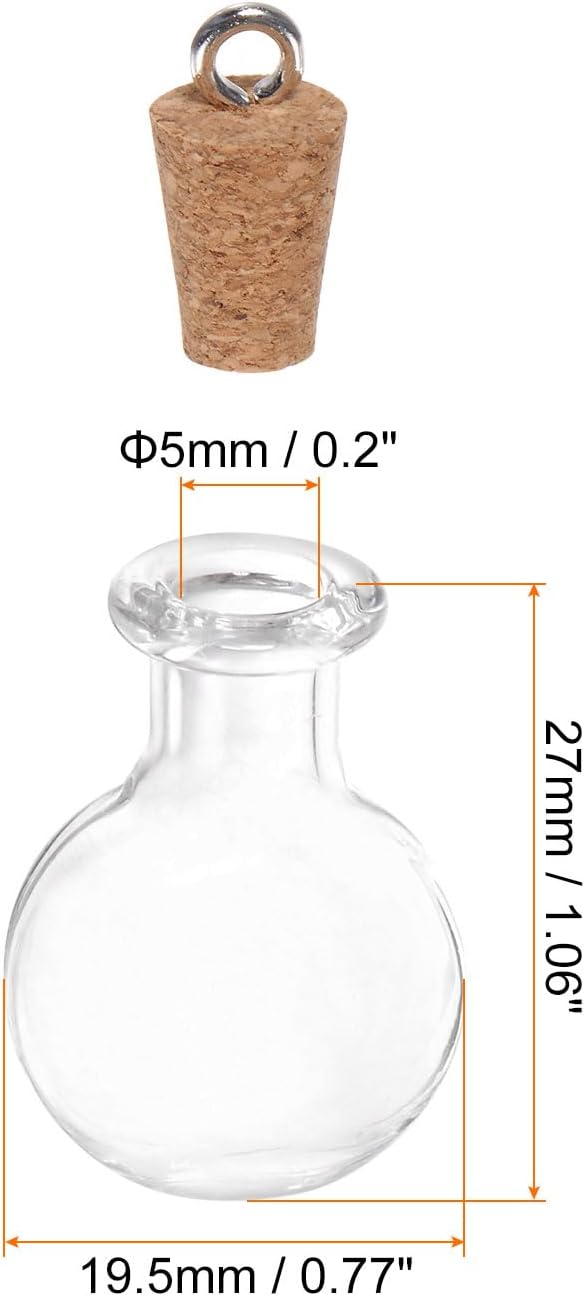 HARFINGTON 20pcs Mini Glass Bottles - Image 2