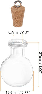 HARFINGTON 20pcs Mini Glass Bottles - Image 2