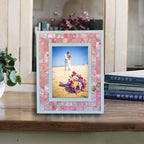 Wedding Picture Frame 5x7 Pink Mother of Pearl Glass | Tabletop or Wall Hanging - Image 6