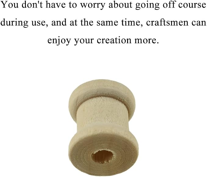 HAHIYO 0.6Inch 70pcs Natural Wood Unfinished Wooden Empty Thread Spool Smooth - Image 4