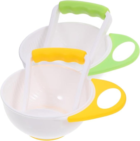 Mash and Serve Bowl, 2 Sets Food Masher Bowl Food Mill Portable Masher Maker for Baby