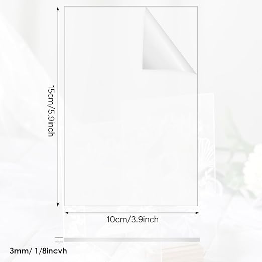 10 Pack Clear Acrylic Sheet 4" x 6" Cast Plexi Glass Panel 1/8" Thick High - Image 2