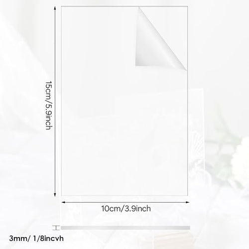 10 Pack Clear Acrylic Sheet 4" x 6" Cast Plexi Glass Panel 1/8" Thick High - Image 2