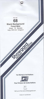 Strip Style Black Stamp Mounts Size 68 by Showgard