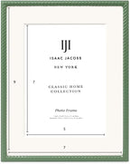 Isaac Jacobs 7x9 Green Metal Rope Border Picture Frame, Horizontal & Vertical - Image 3